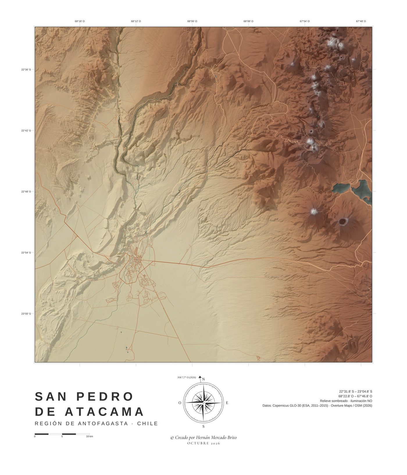 San Pedro de Atacama, hoja recién impresa